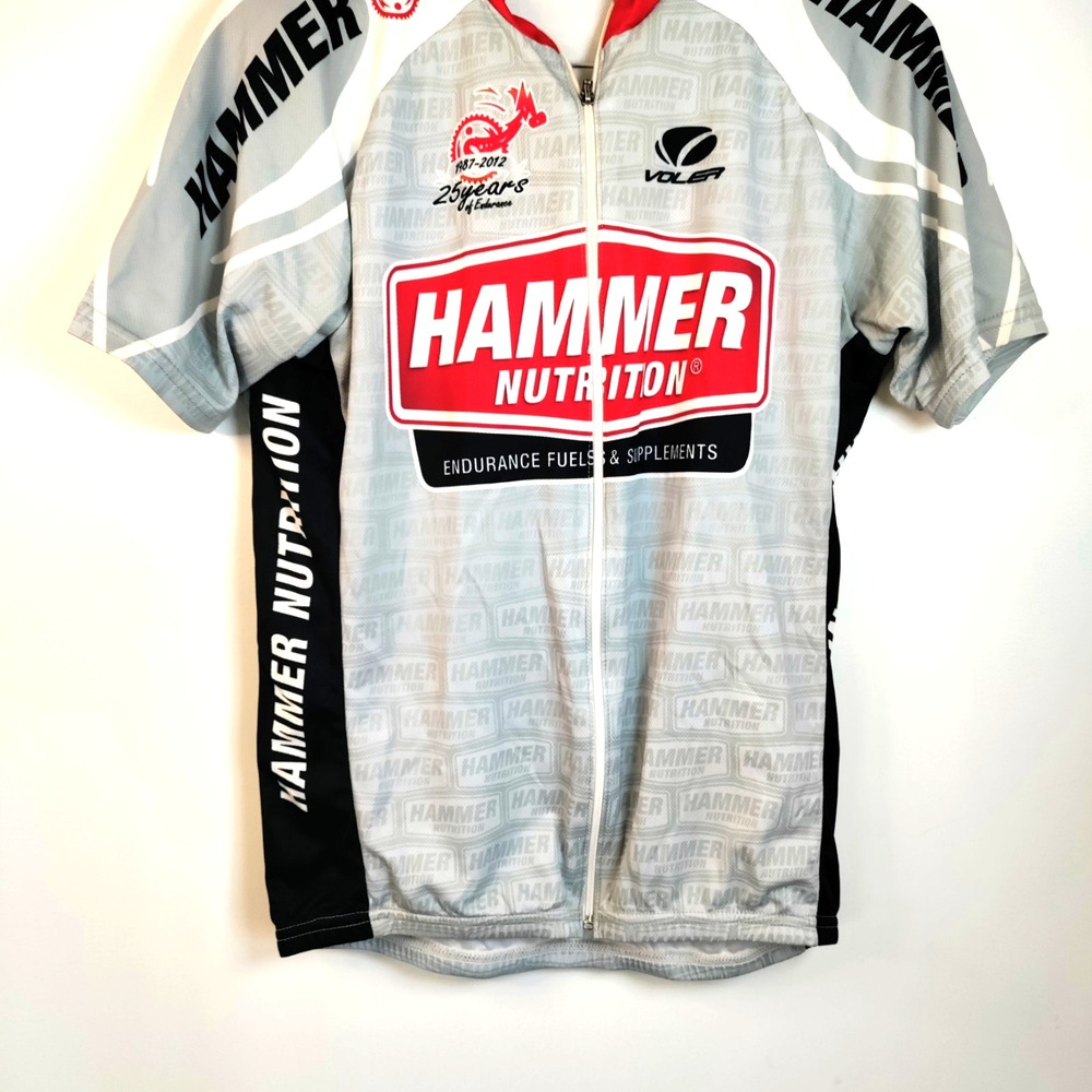 Voler Gray/Red XL‎ Hammer 25 Years Endurance 1/2 Zip Short Sleeve Cycling Jersey - Picture 4 of 11